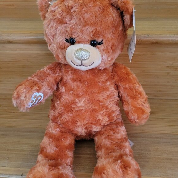 Build-A-Bear Other - Build A Bear Pumpkin Spice Bear Plush Orange Curly Glitter NWT. Super soft.